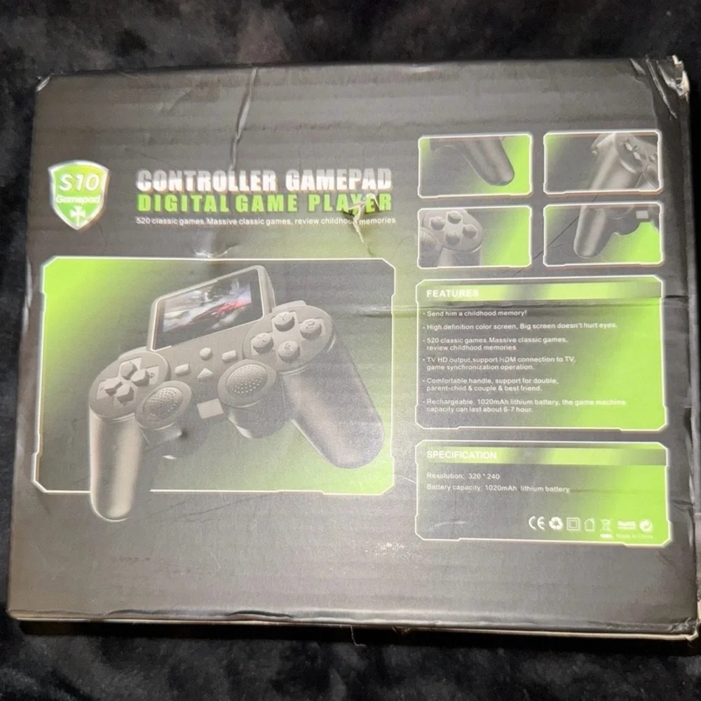 Black Digital Game Player Controller Gamepad